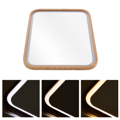 Wall-Mounted Bathroom Adjustable LED Vanity Mirror with Demister