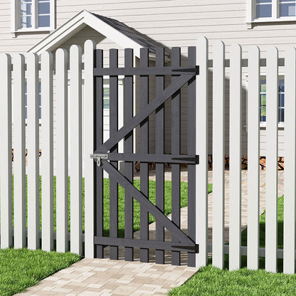 90x180cm Garden Wood Fence Gate with Latch