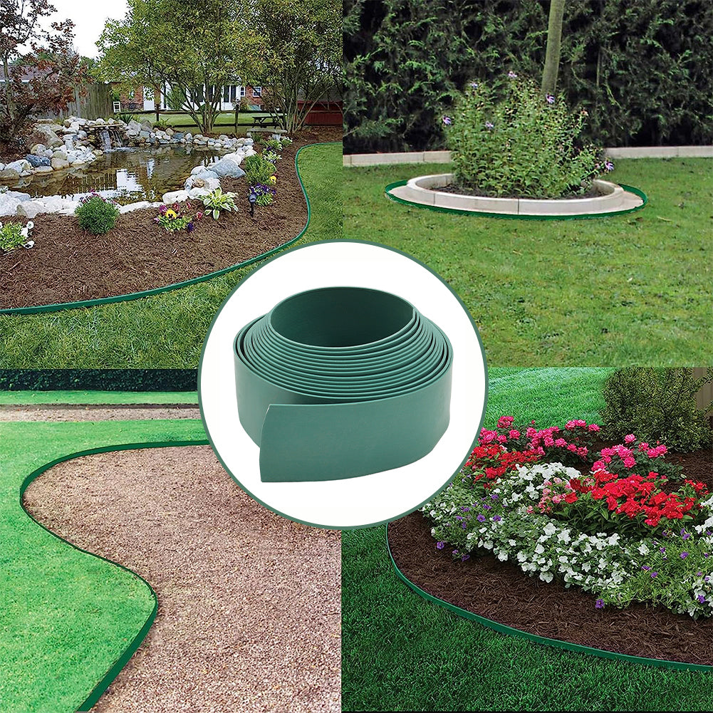No-Dig L-Shaped Garden Edging with 30 Ground Pegs