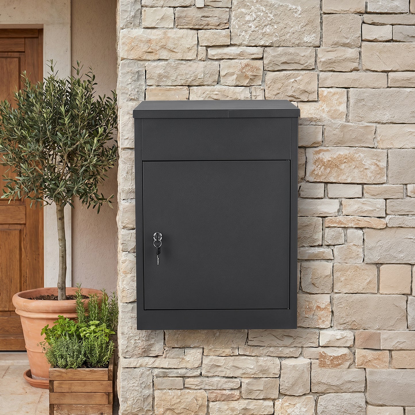 Lockable Galvanised Steel Parcel Drop Box