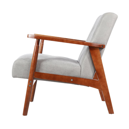 Solid Wooden Frame Upholstered Tufted Armchair