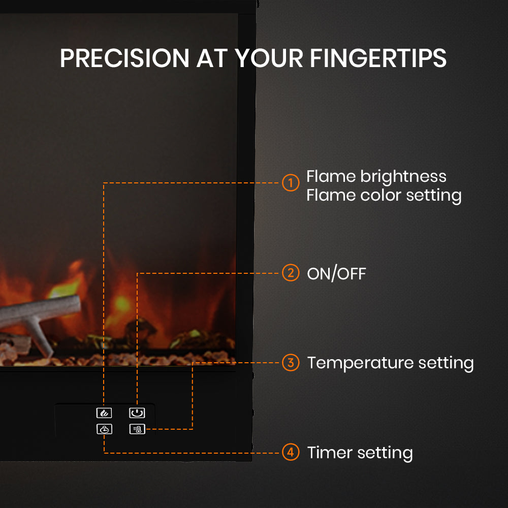 Warmth and Modern Elegance Electric Fireplace