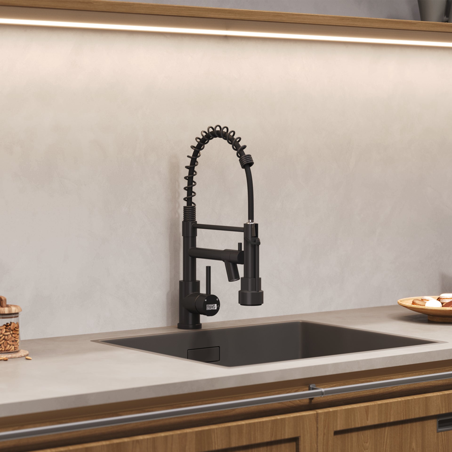 Stainless Steel Kitchen Faucet Pull Down Spring Spout Pot Filler