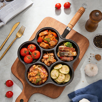 Non-stick 6-hole Cast Iron Egg Frying Pan