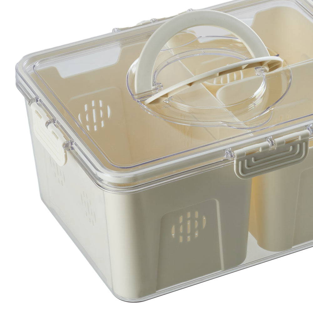 Fridge Storage Container with Three Compartments