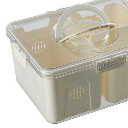 Fridge Storage Container with Three Compartments