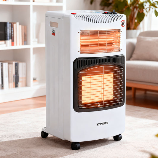 Portable Gas Heater Ceramic Piezo Butane with Wheels