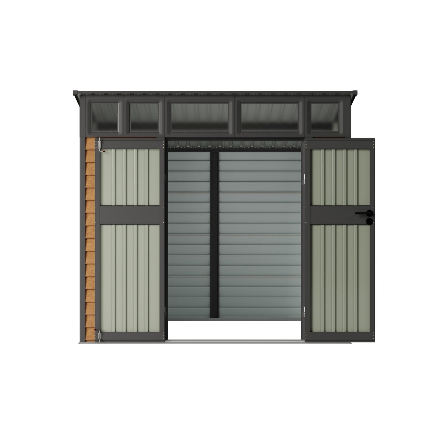 8x7 FT Large Metal Garden Tool Storage Shed