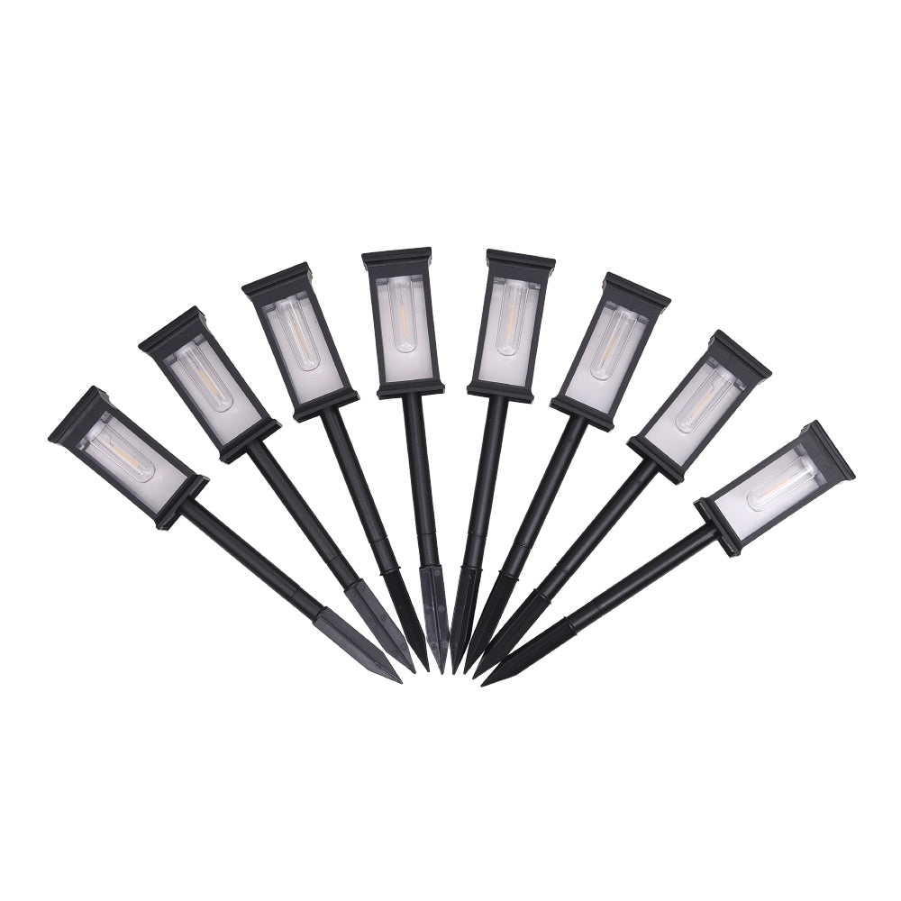 8Pcs Outdoor Solar-Powered Pathway Lights