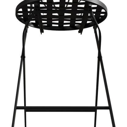 3 Piece Black Aluminium Garden Bistro Set with Mosaic Table Top