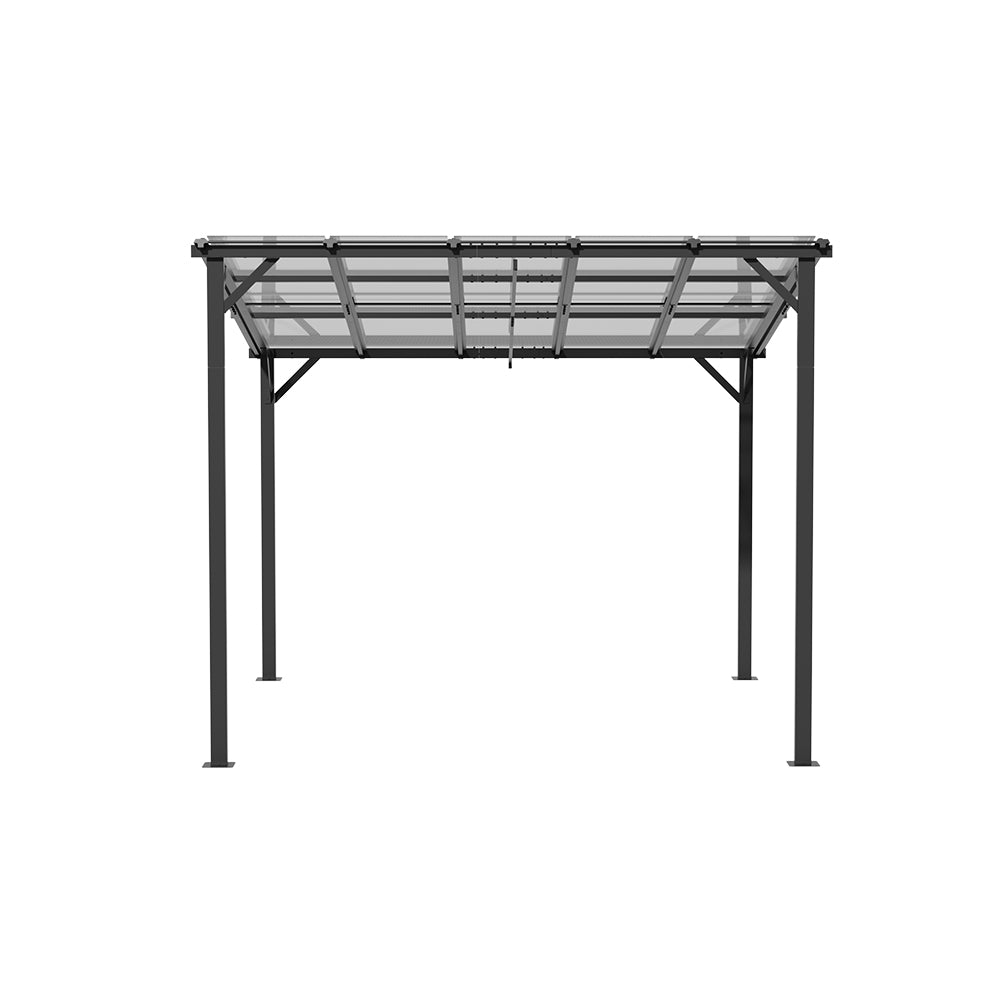3 x 3M Wall Mounted Canopy Gazebo Polycarbonate Roof Patio Shelter