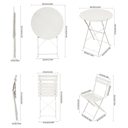 3-Piece Outdoor Folding Bistro Set