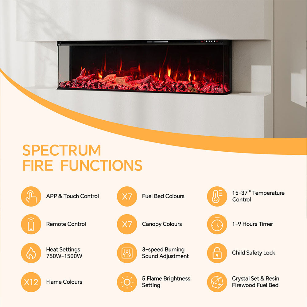 Electric Fireplace with Remote Control