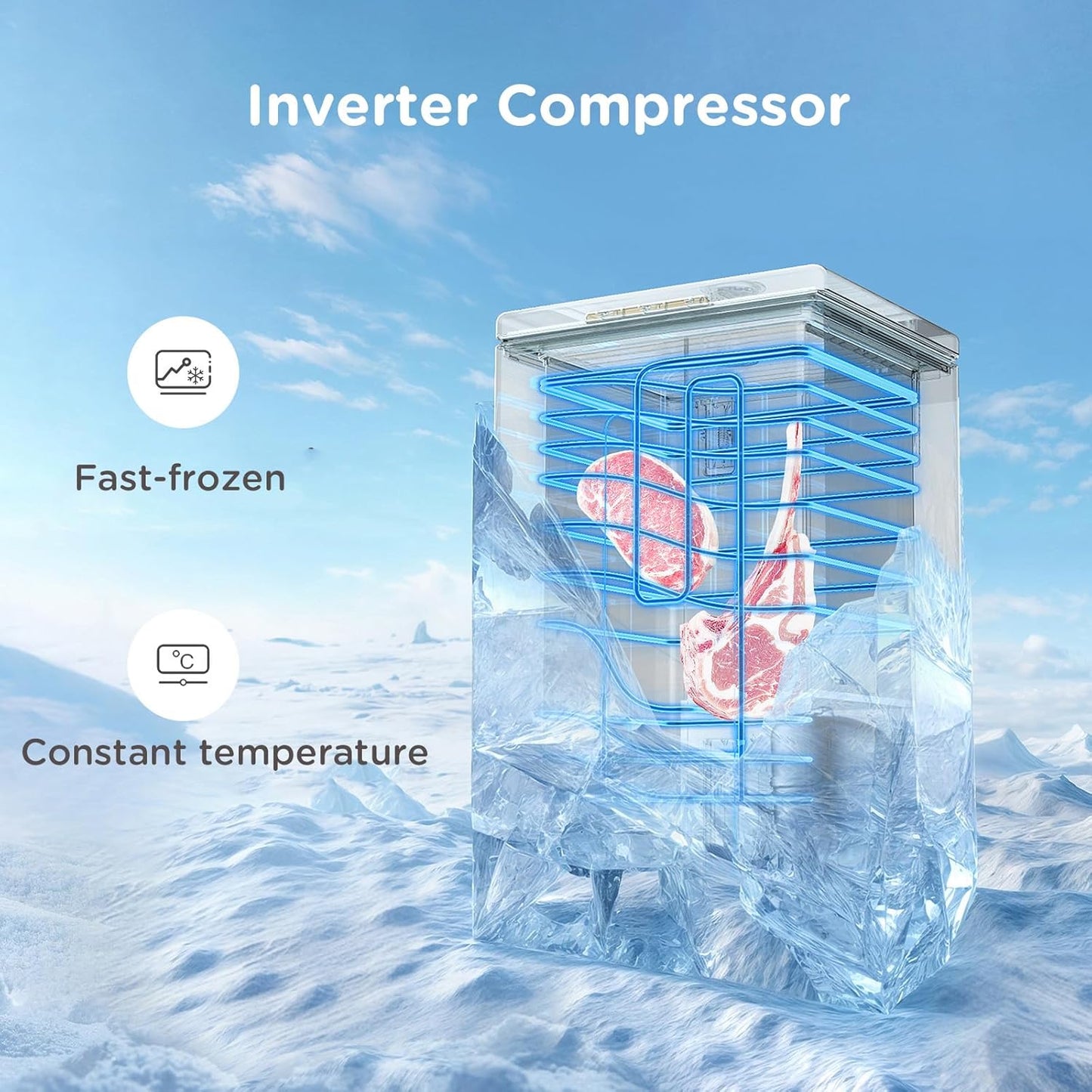 99L Freestanding Chest Freezer for Bulk Food Storage