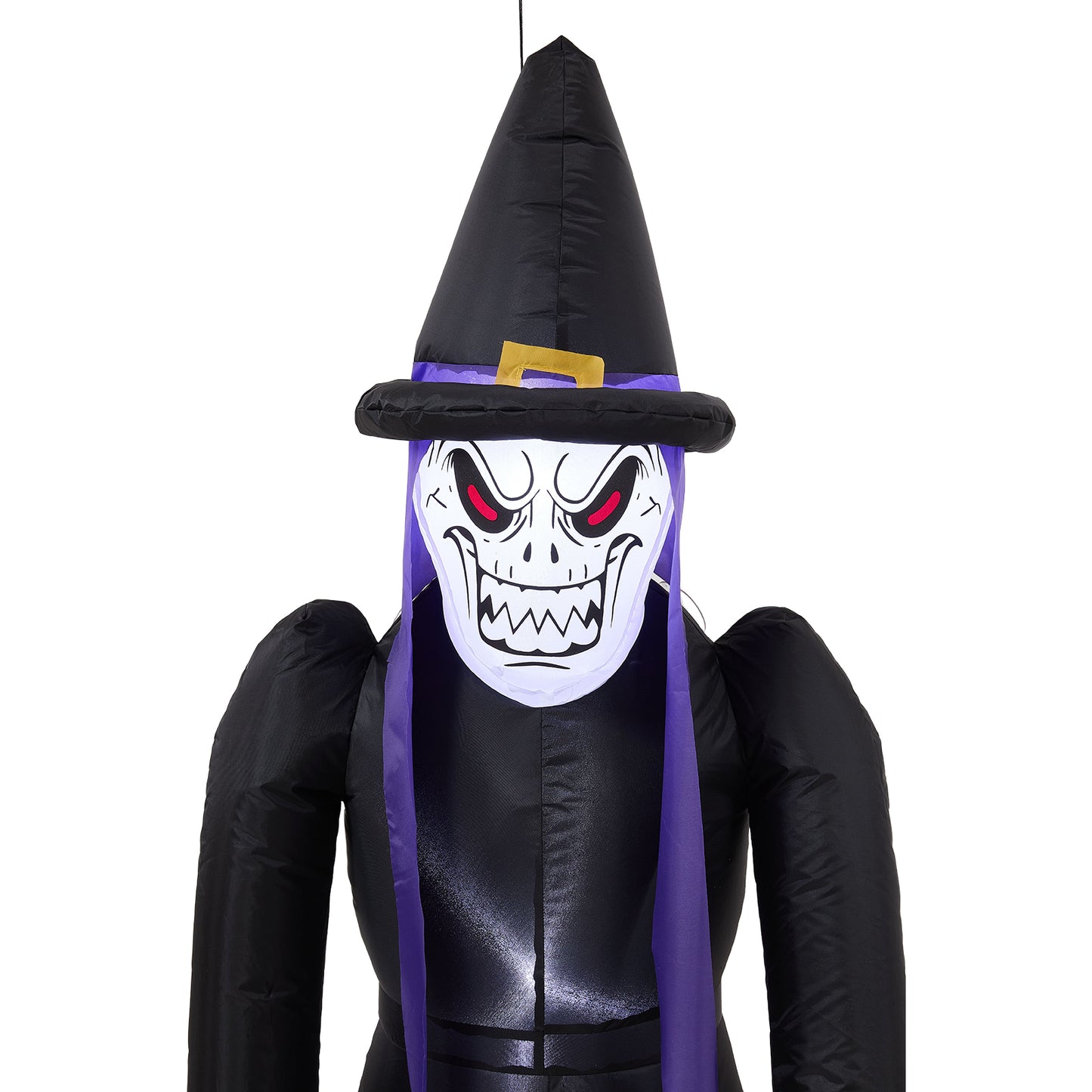 182cm Blow-Up Halloween Scary Witch Inflatable Decoration with Built-in LED Lights
