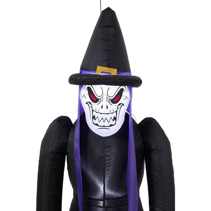 182cm Blow-Up Halloween Scary Witch Inflatable Decoration with Built-in LED Lights