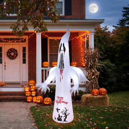 10.2FT Halloween Inflatable Scream Ghost Decoration with Built-in Lights