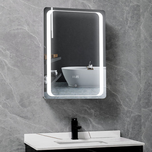 Rectangle Wall Mounted Mirror Cabinet with LED Lighting