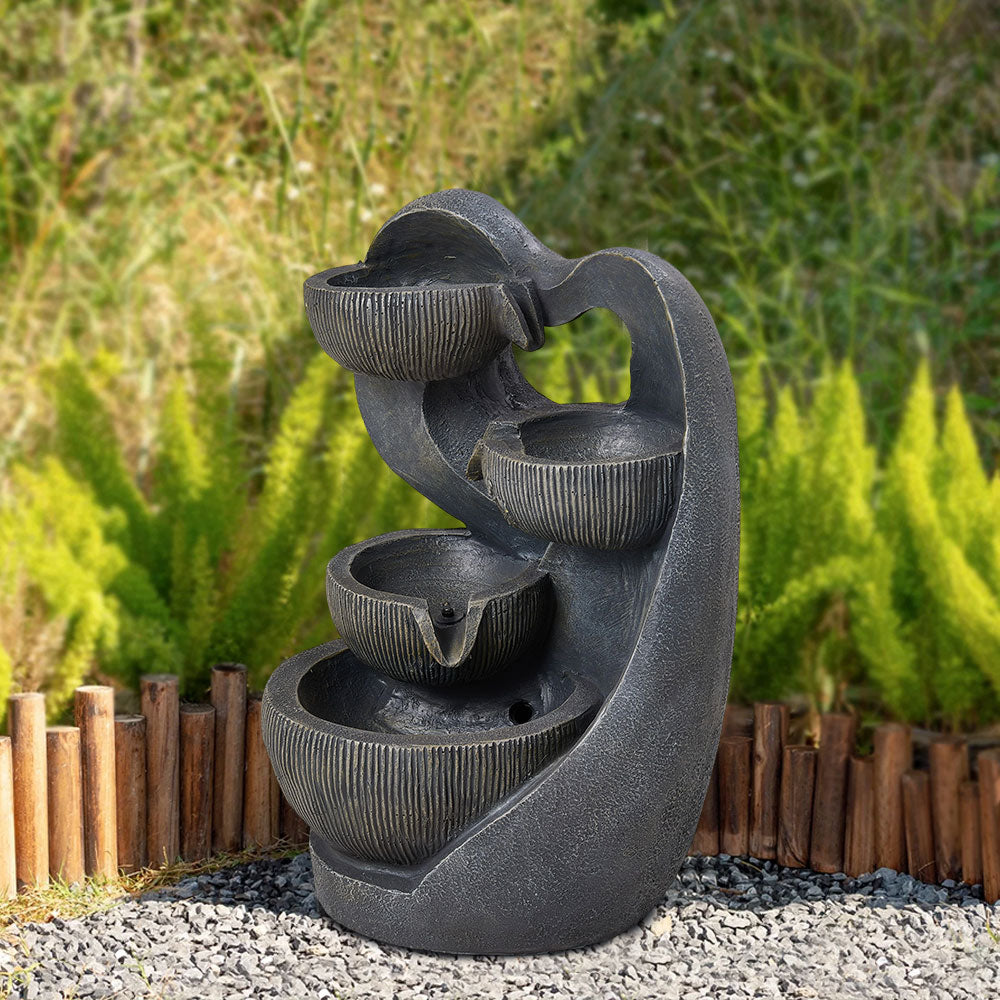 Outdoor Garden Water Fountain with LED Lights