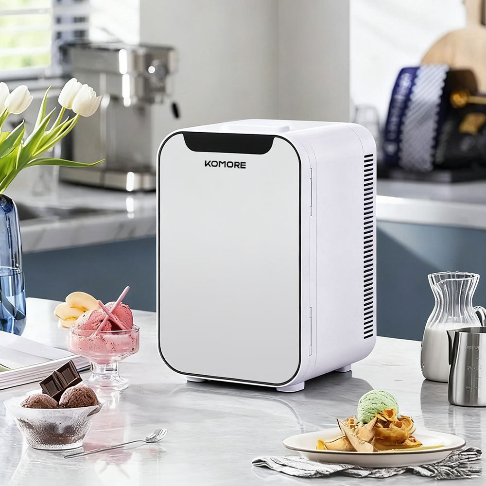 White 18L Dual-Use Mini Refrigerator