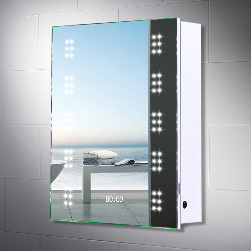 Wall Mount LED Mirror Cabinet with Demister Pad for Bathroom