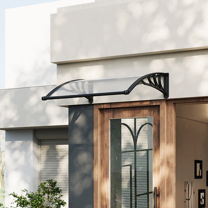 Transparent Outdoor Door Canopy Window Awning with Drainage Channel