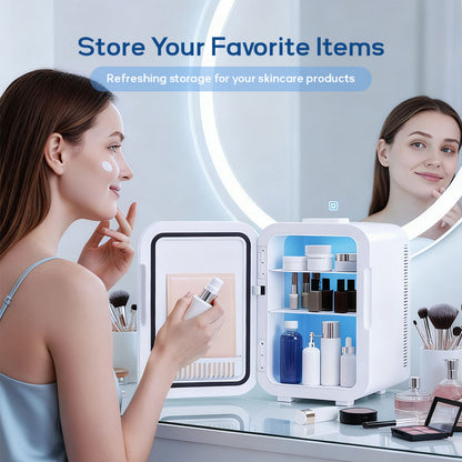 White 18L Dual-Use Mini Refrigerator