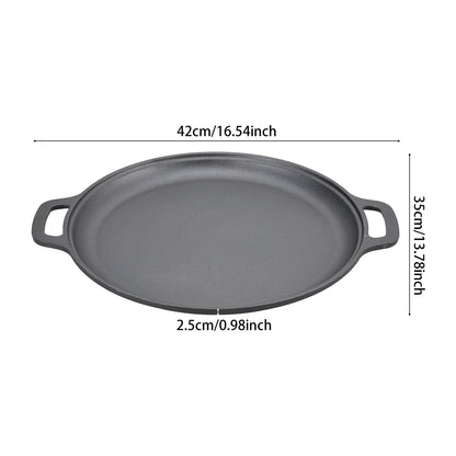 Pre-Seasoned Round Dual-Handle Cast Iron Grill Pan