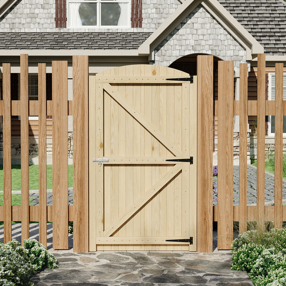 90cm W Arch Top Strong Garden Gate with Latch