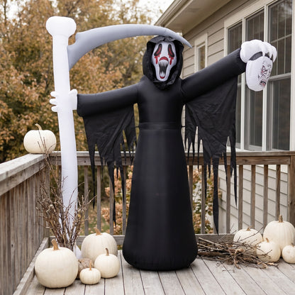 8 FT Halloween Inflatable Grim Reaper with LED Lights