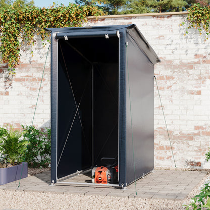 Outdoor Garden Storage Shelter with Roll-Up Zipper Door