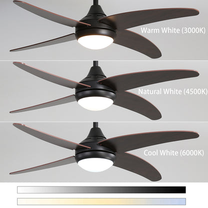 4-Blade Ceiling Fan with Lights and Remote Control