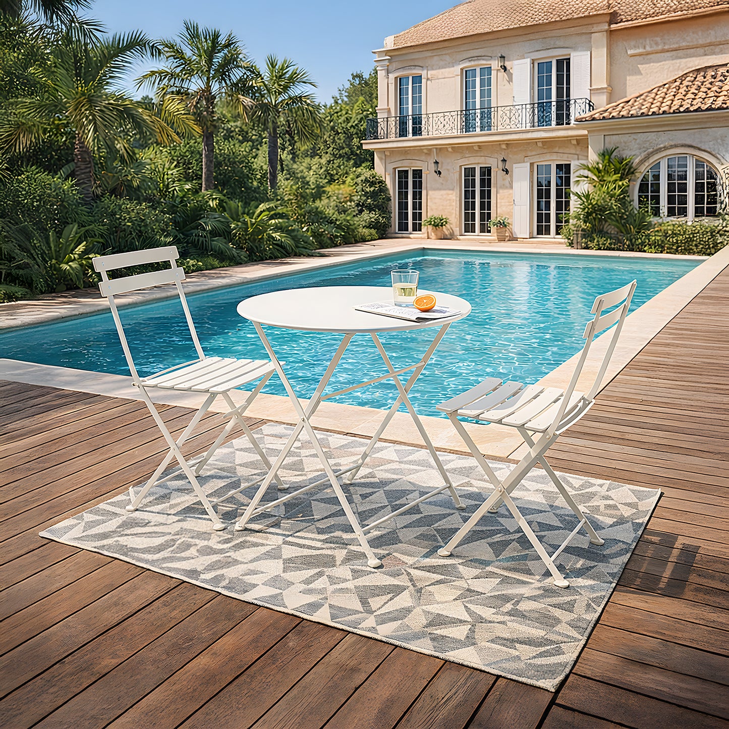 3-Piece Outdoor Folding Bistro Set