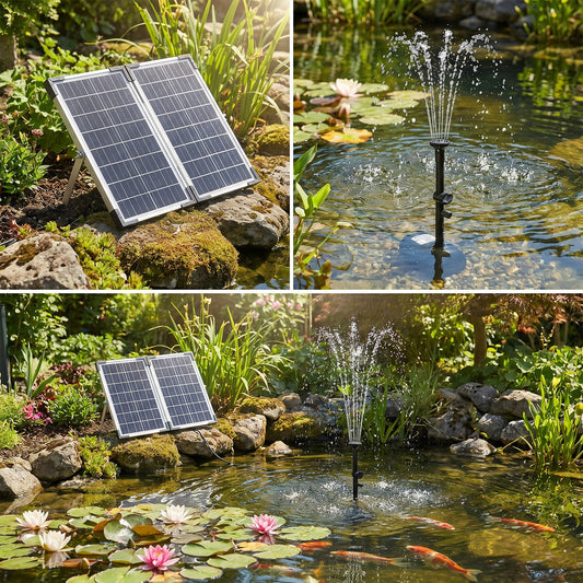20W Outdoor Solar Fountain Pump Kit