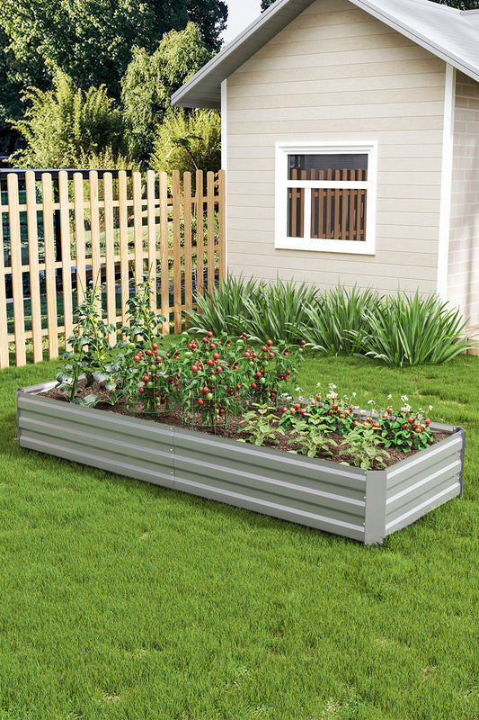 Outdoor Rectangular Metal Raised Garden Bed