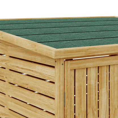 Outdoor Wood Trash Bin Storage Shed