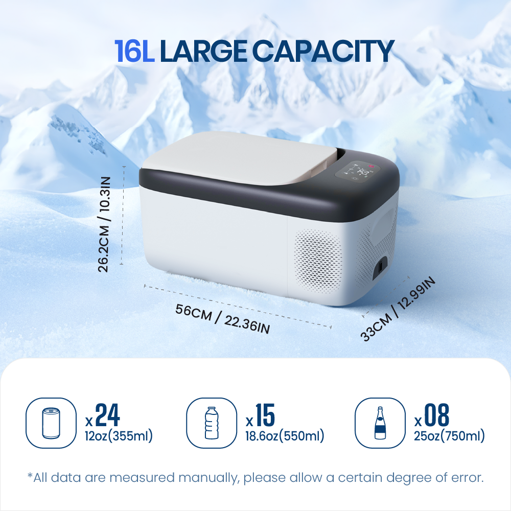 16L Compressor Car Refrigerator with Display