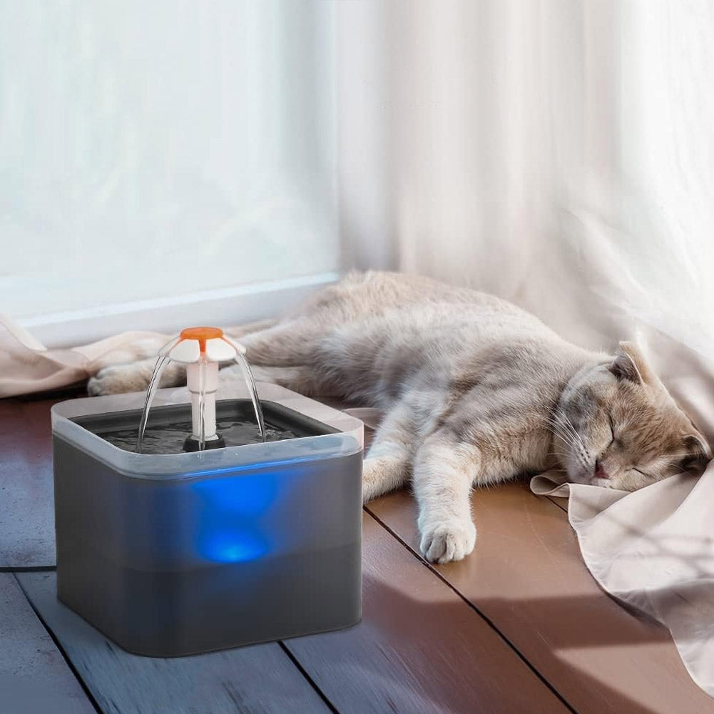 2L Pet Water Fountain with LED Lights