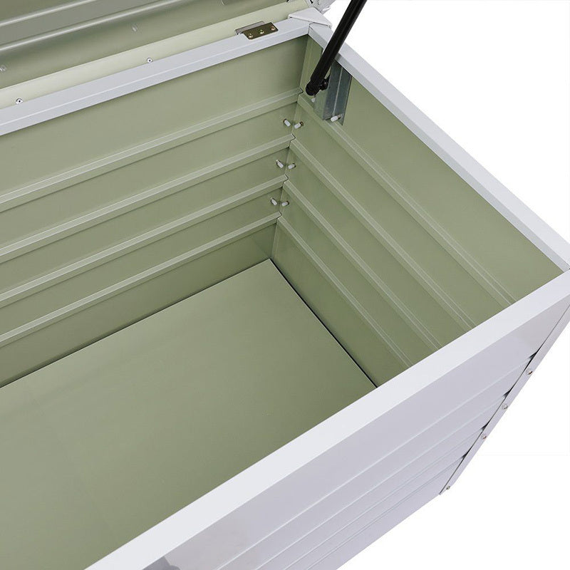 350L Metal Lockable Garden Storage Box Patio Waterproof Box