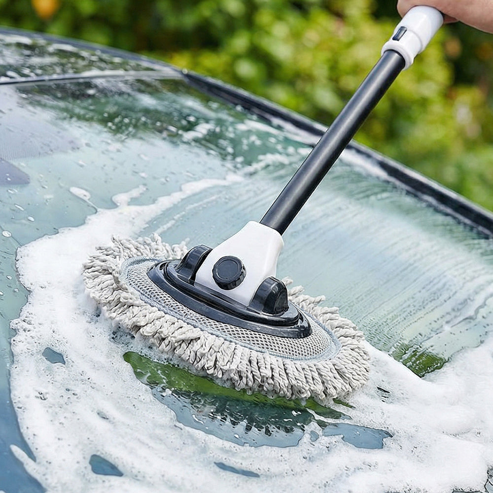 15-Degree Curved Car Wash Mop with Extendable Handle