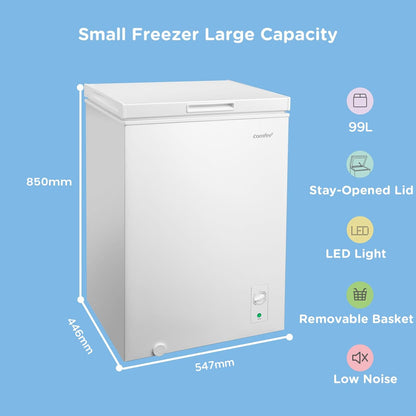 99L Freestanding Chest Freezer for Bulk Food Storage