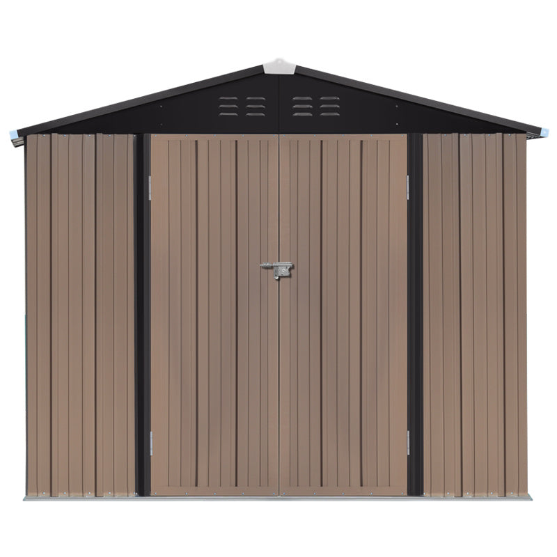 Steel Garden Tool Storage Shed with Gabled Roof Top