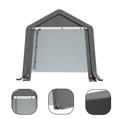 8x8FT Galvanized Tube Storage Shed