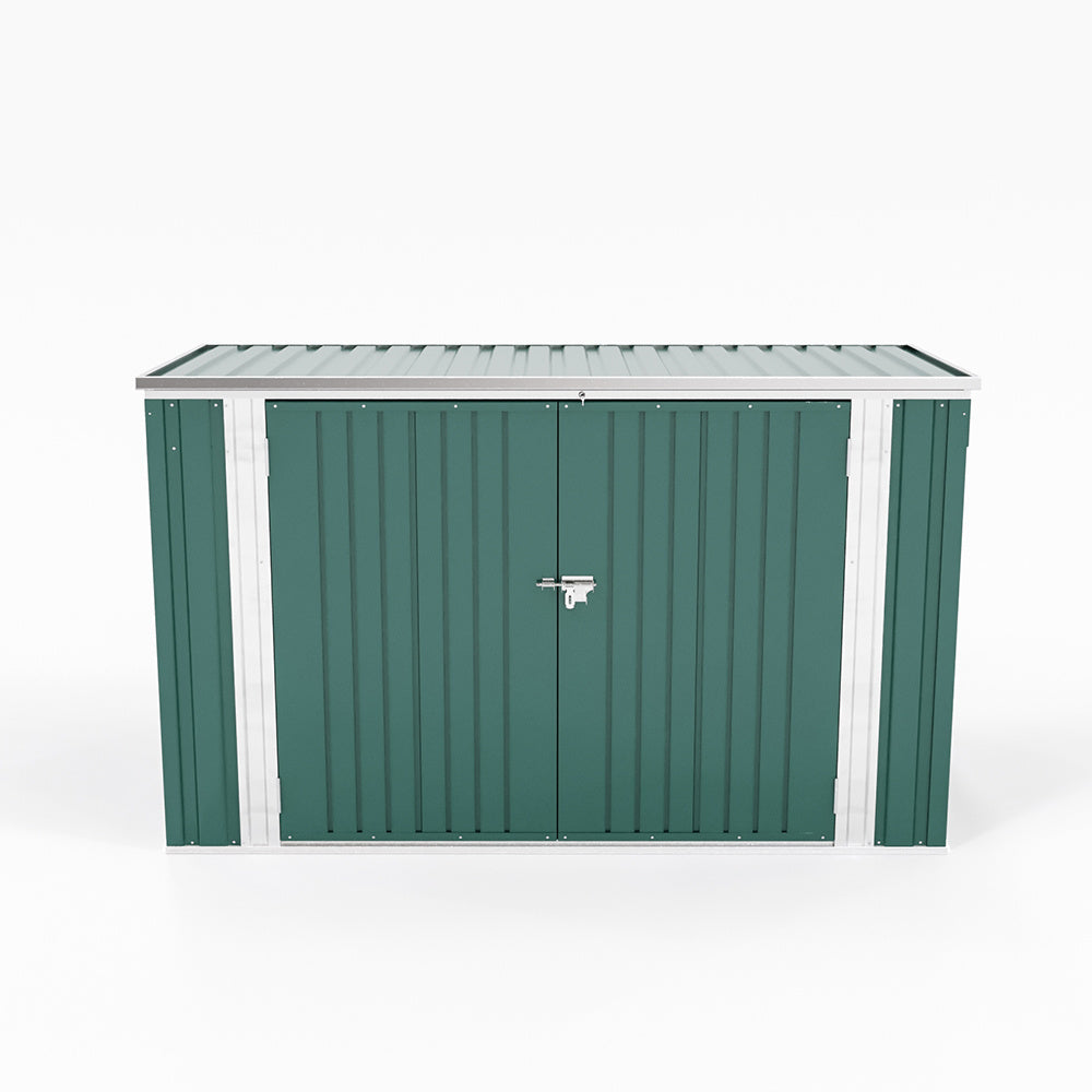 Black/Green/Grey Steel Lockable Garden Bicycle Storage Shed