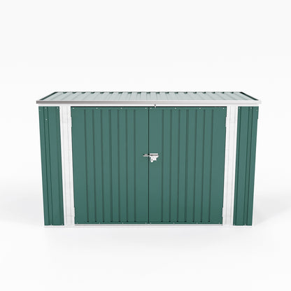 Black/Green/Grey Steel Lockable Garden Bicycle Storage Shed