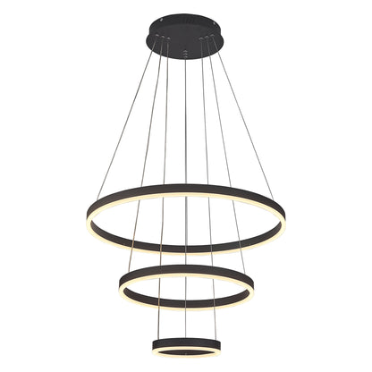 Modern 3 Ring Aluminum Round Hanging LED Pendant Light