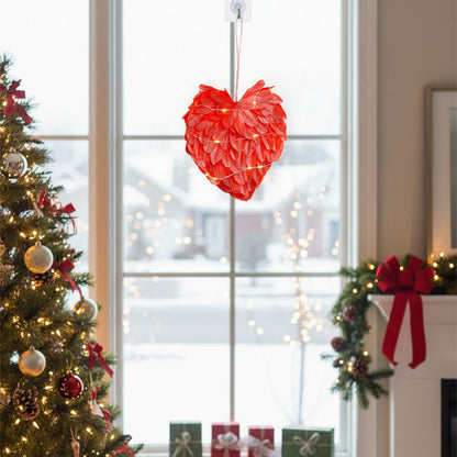 LED Light Red Feather Creative Hanging Ornament