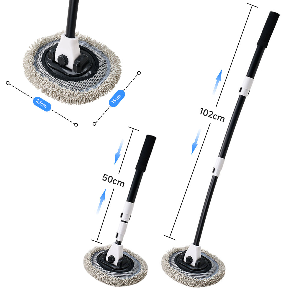 15-Degree Curved Car Wash Mop with Extendable Handle