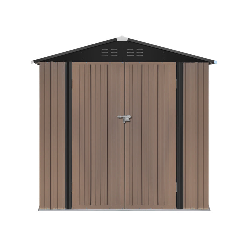 Steel Garden Tool Storage Shed with Gabled Roof Top