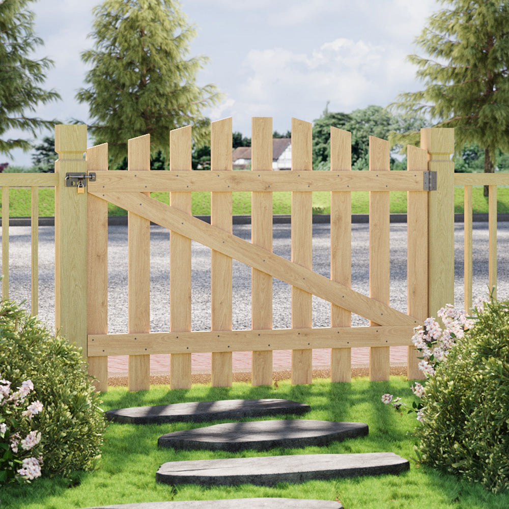 120x90cm Outdoor Wooden Garden Gate Fence Door